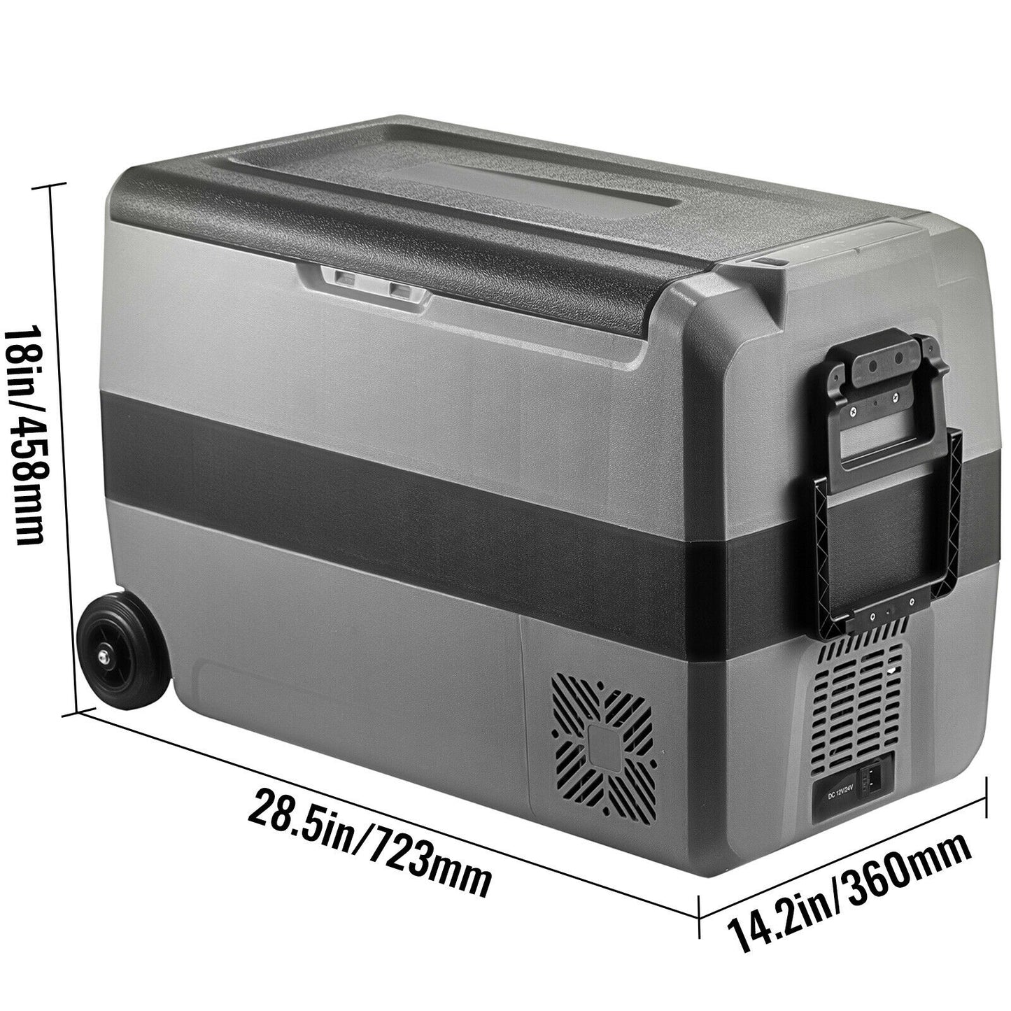 36L 50L 60L Portable Car Refrigerator Freezer With Wheels & Handle 12/24V DC 100-240 AC.  Great for RV Builds, Camping, Picnics