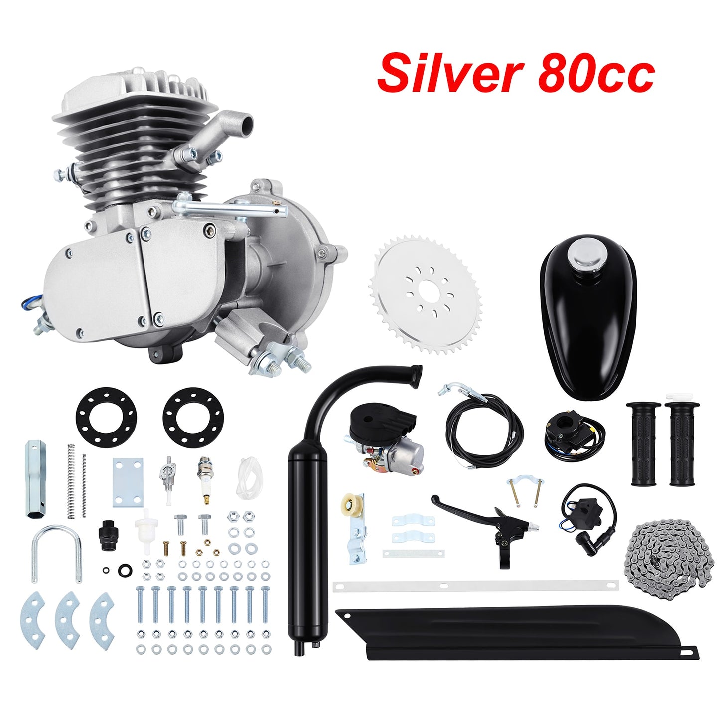 50/80/100cc 2-Stroke Bicycle Engine Kit For DIY Gas Motor