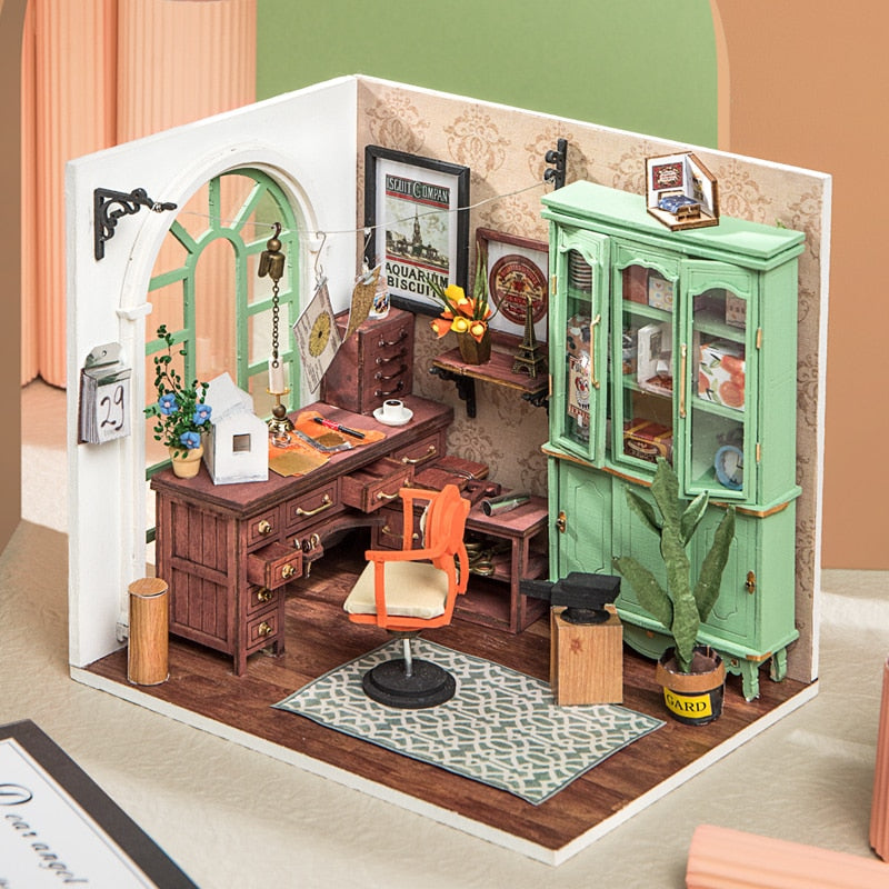 DIY Wooden Miniature Dollhouse Toys For Children and Adult