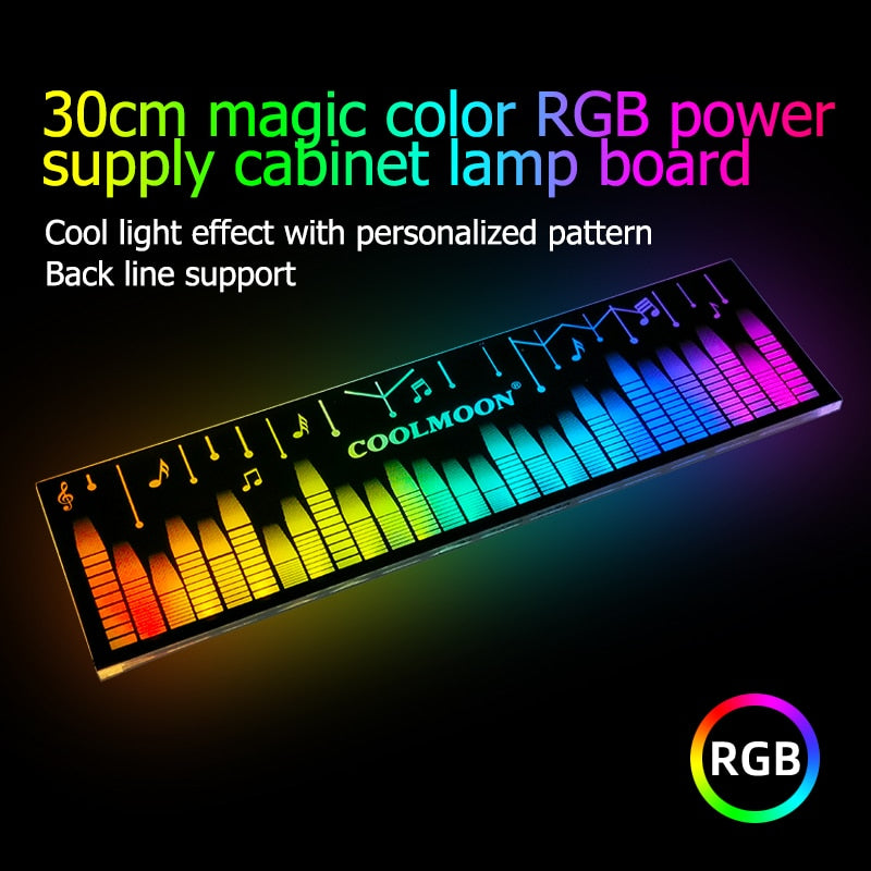 Light Board LED Power Light-Emitting Side Panel, For PC Desktop Chassis CPU Bracket Board