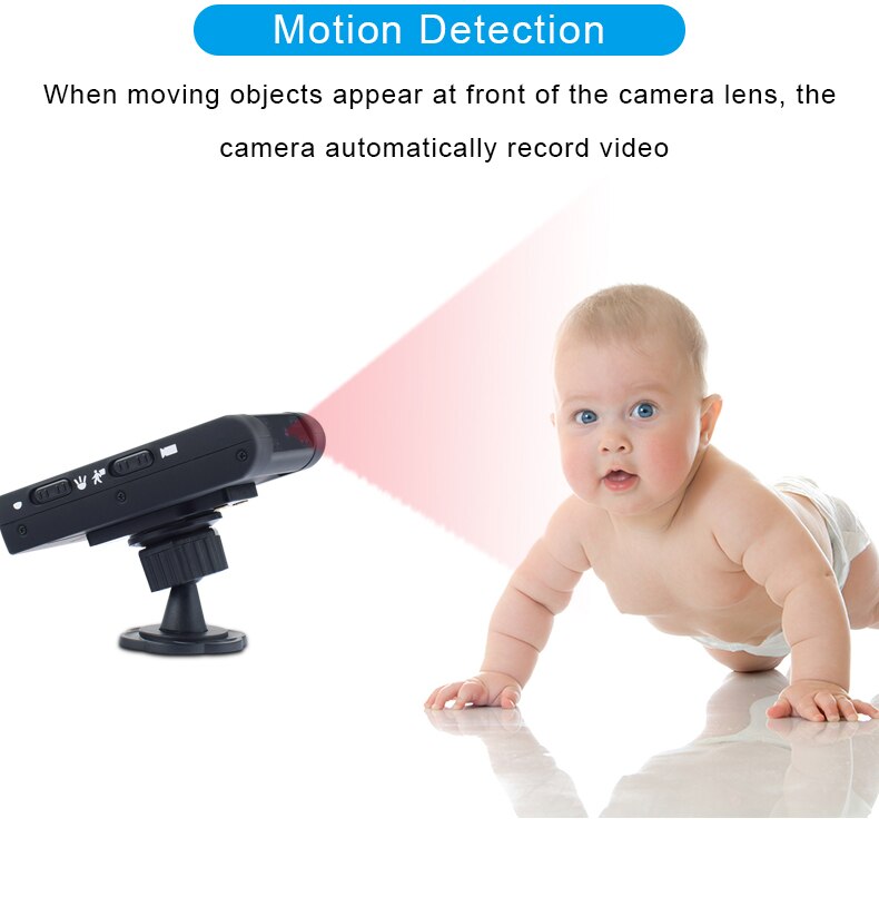 Mini Camera HD Camcorder, Motion Detection, Night Vision, 1080P