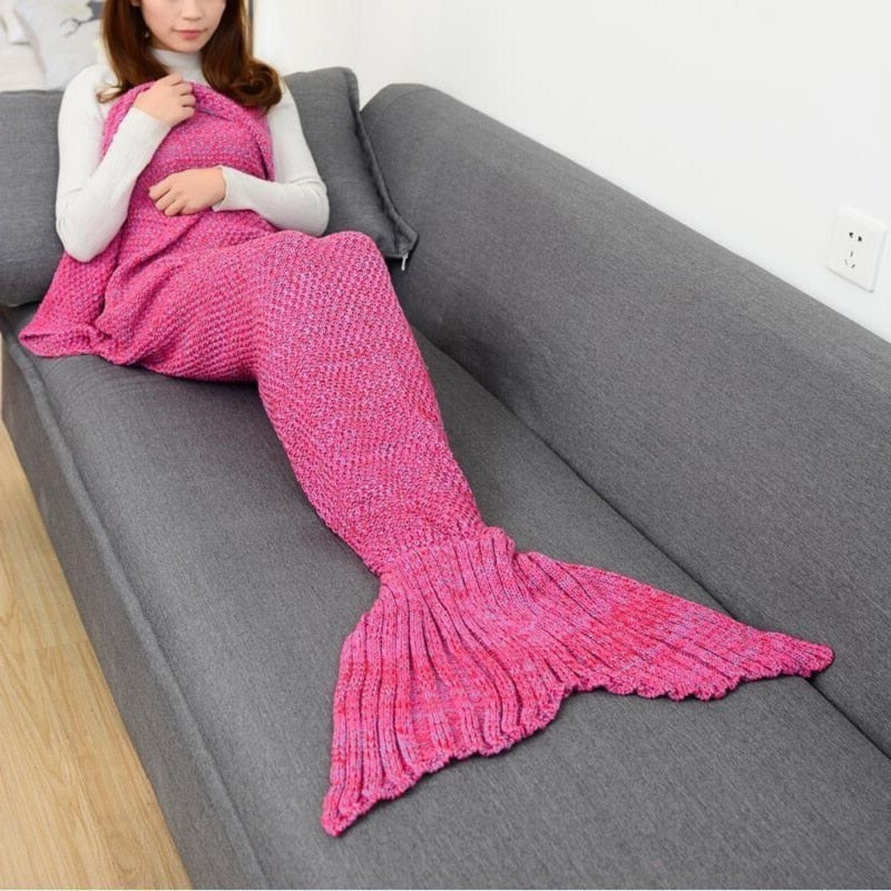 Mermaid Blanket Handmade Knitted Sleeping Wrap