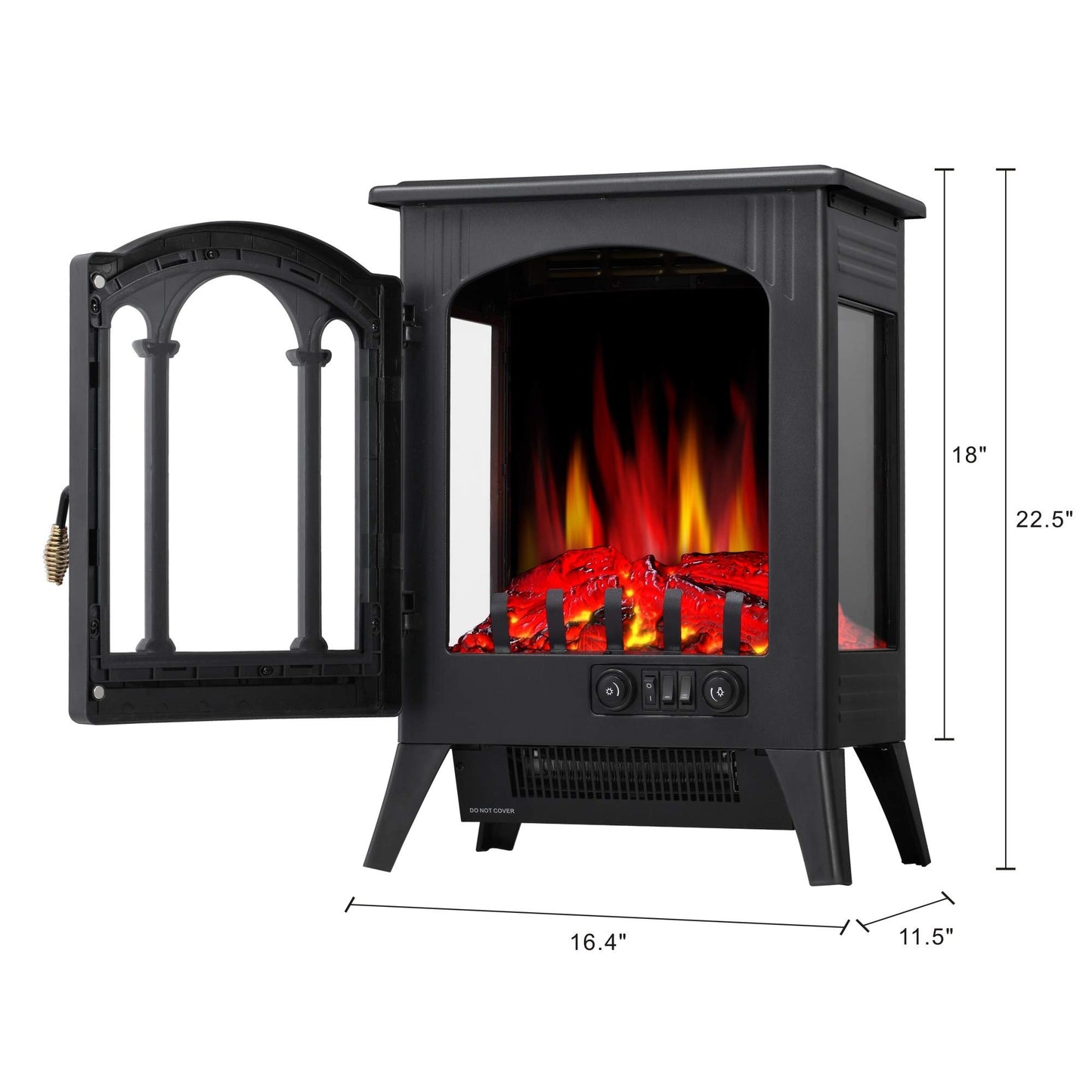 30 x 50 x 68 Electric Fireplace, in-Wall Recessed  Wall Mounted 1500W Heater Linear Timer,, Multicolor Flames, Touch Screen