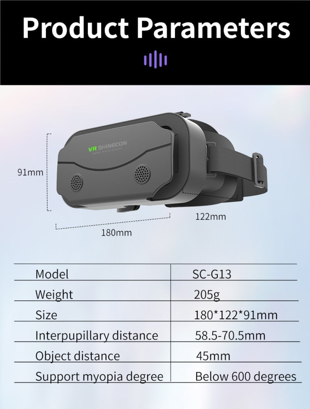 Virtual Reality Glasses 3D Stereo Helmet Headset Remote Control For IOS Android 3D Virtual World