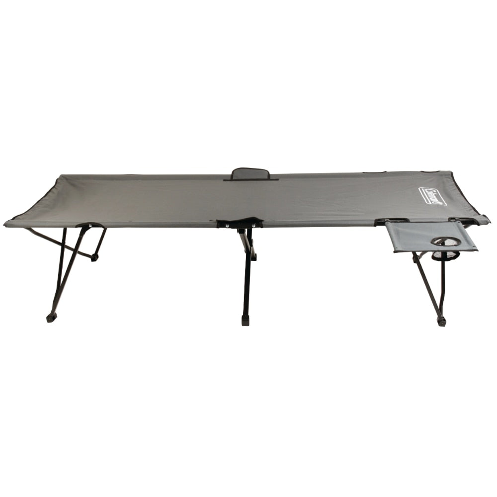 Camping Cot, Side Table, Extra-wide Design, Strong Steel Frame, Holds Up To 300 Lb.
