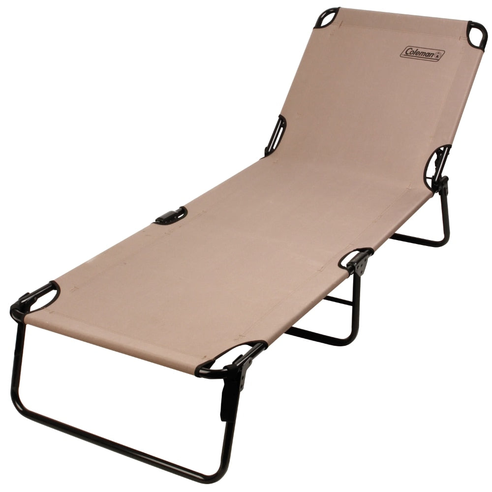 Convertible Camping Cot & Lounge Chair, 6 Reclining / Folding Positions, Strong Steel Frame