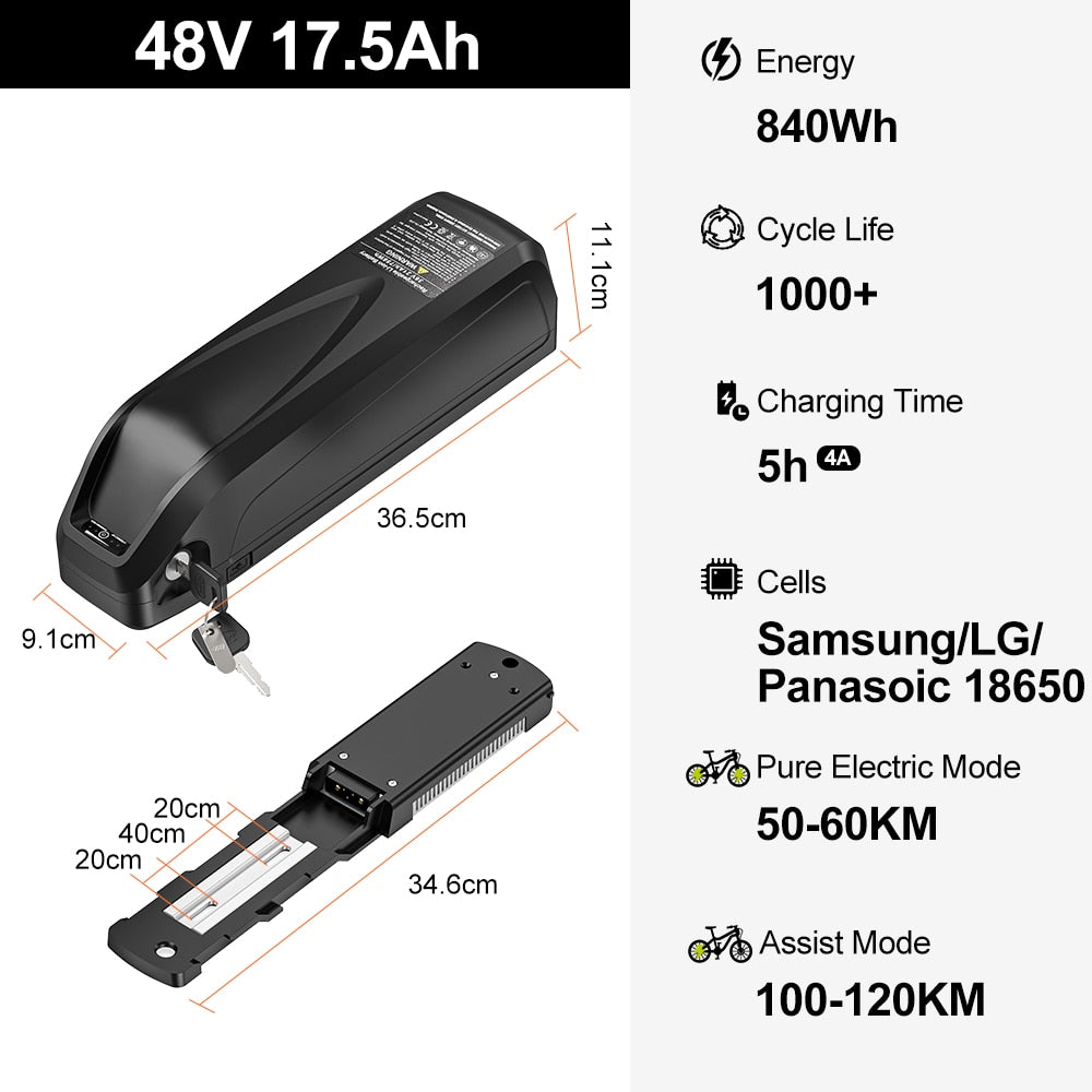 G0900 48V 750W Rear Cassette Brushless Hub Motor 26“ 27.5” 700C Bicycle Conversion Kit With LCD Display