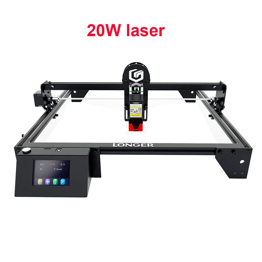 20W/10W/5W Laser Engraver with Engraving Area 400x400mm 3.5x39x39" Touchscreen 32-bit Motherboard Support App WIFI USB