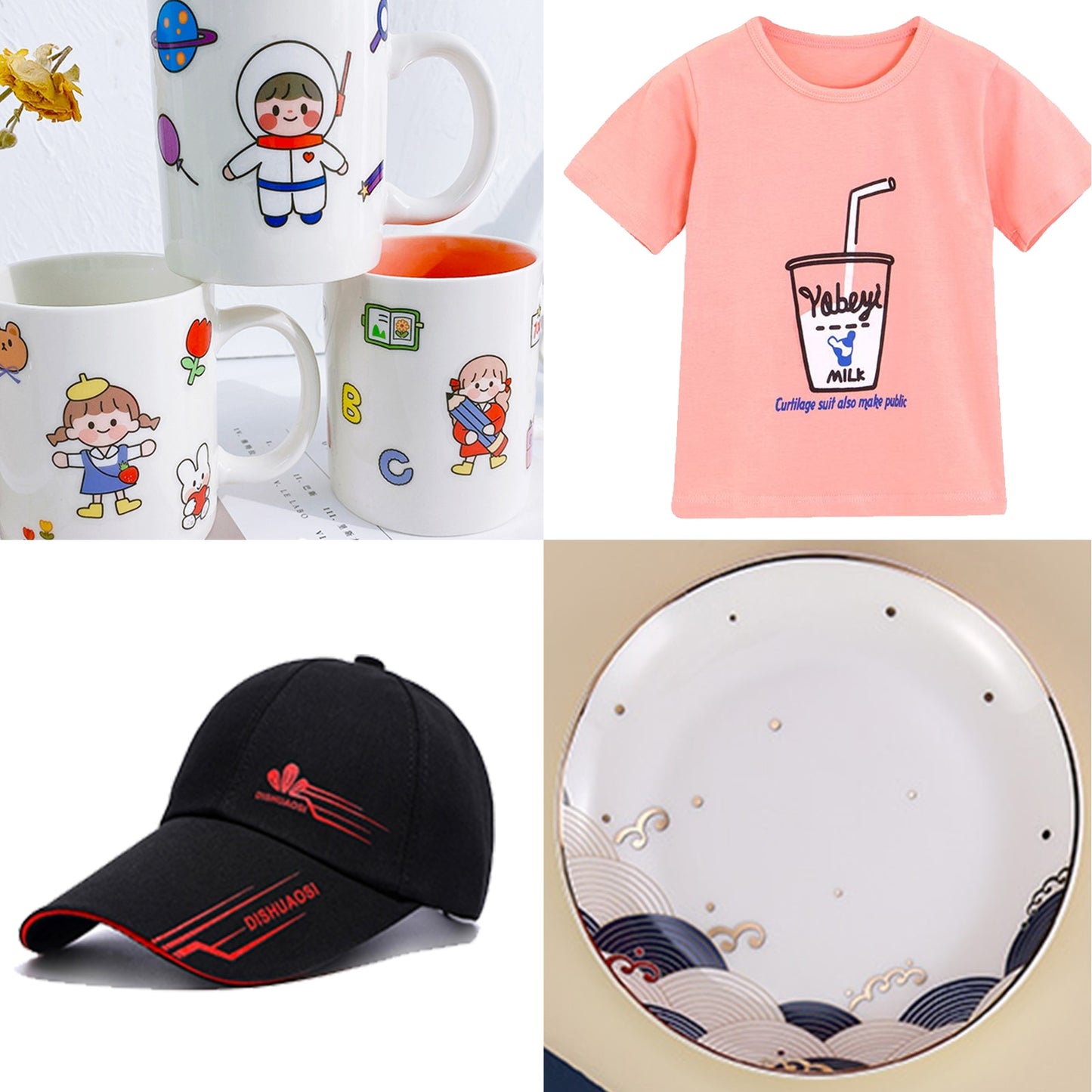 5 in 1 Heat Press Digital Multifunctional Sublimation for DIY T-Shirts, Clothes, Hat, Mug, Cap, Plate