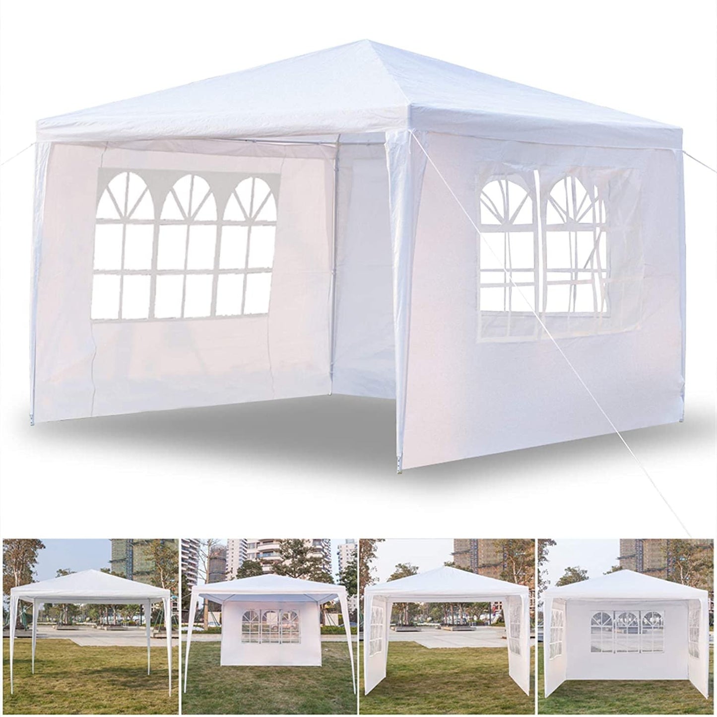 Outdoor Party Tent Wedding Patio Gazebo Canopy Tent White 3 Sizes