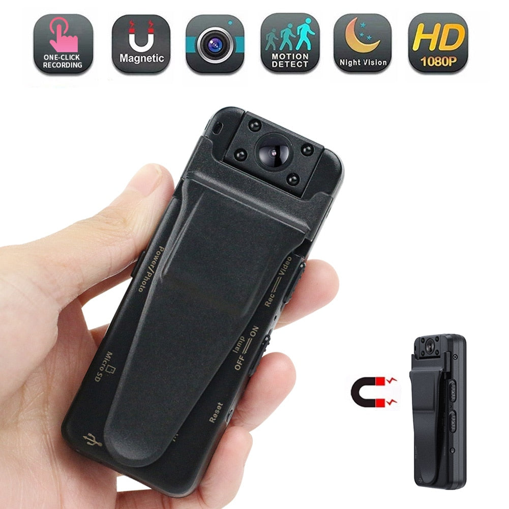 Mini DVR Camcorder 1080P HD Digital Camera Body Wearable Video Micro Cam