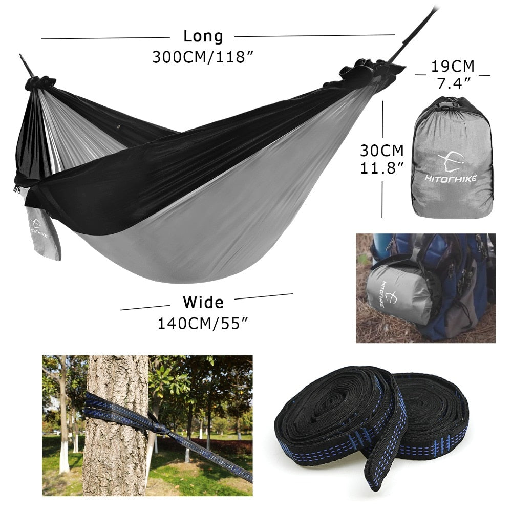 1-2 Person Outdoor Mosquito Net Parachute Hammock
