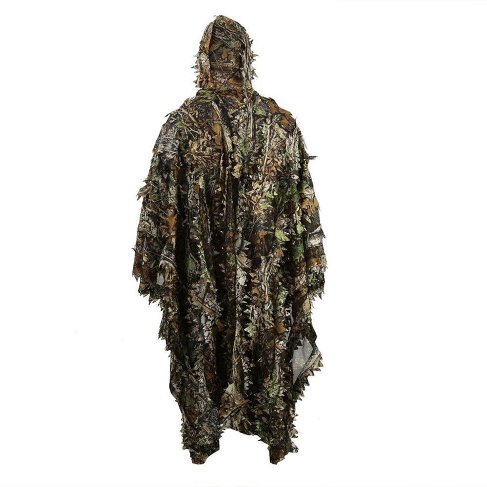3D camouflage sniper hunting Stealth Cloak Leaves Poncho