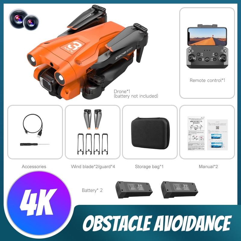 Obstacle Avoidance, 4k HD Camera Remote Control Drone