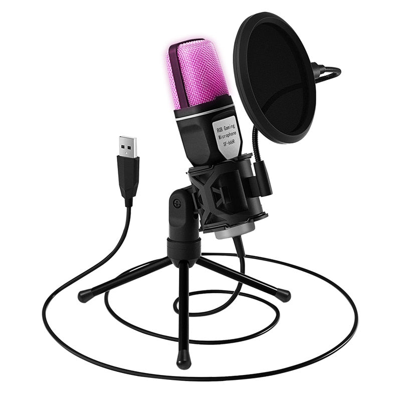 USB Microphone Gaming Mic for Podcast Recording Studio Streaming
