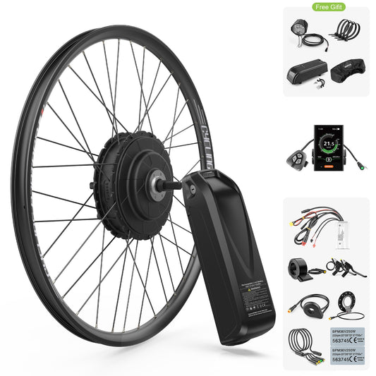G0900 48V 750W Rear Cassette Brushless Hub Motor 26“ 27.5” 700C Bicycle Conversion Kit With LCD Display