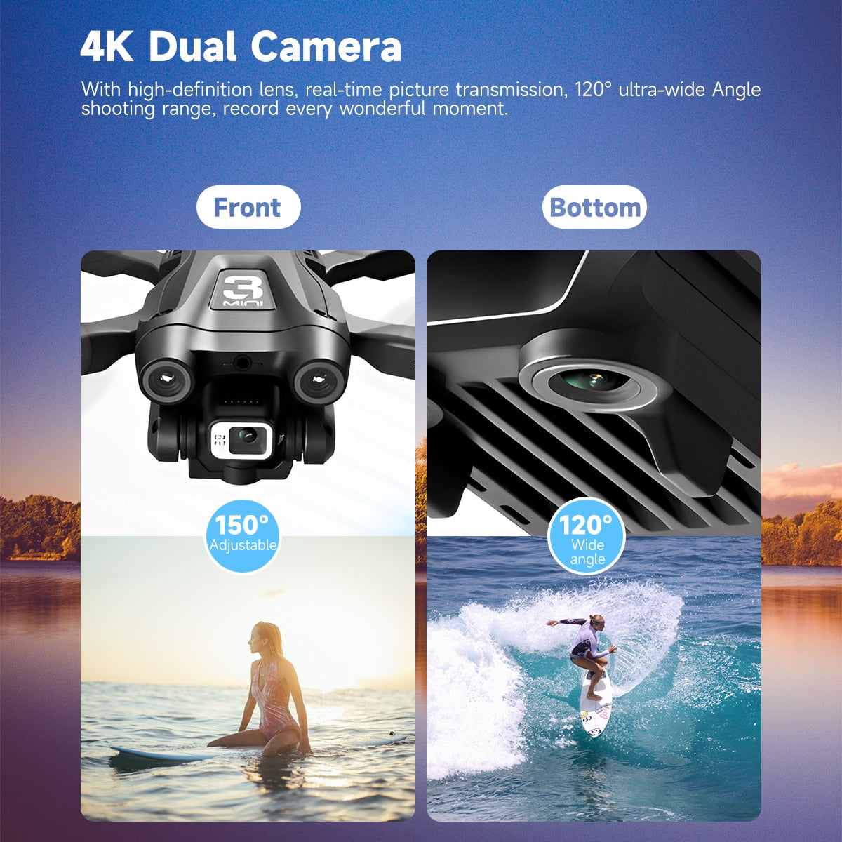 4K Professional Dual Camera Intelligent Obstacle Avoidance Quadcopter