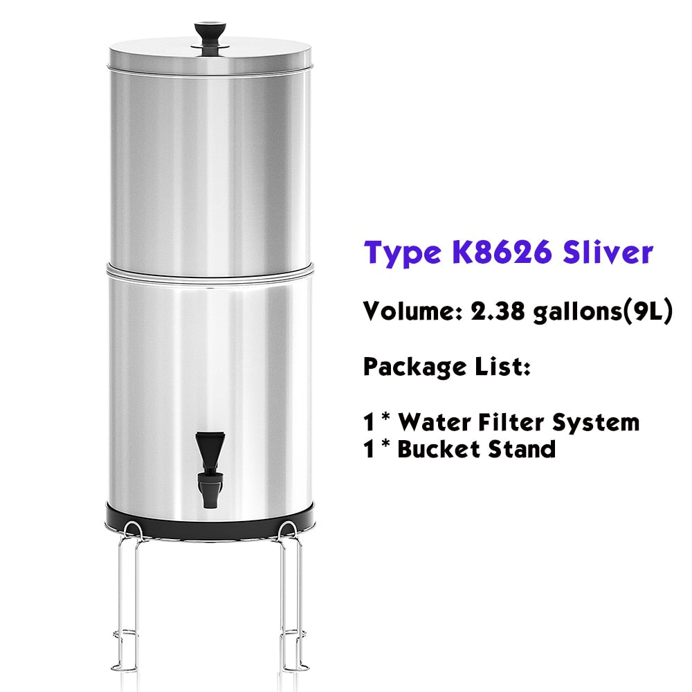 Gravity Water Filter System for Home, Outdoor, Camping, Emergency Preparedness