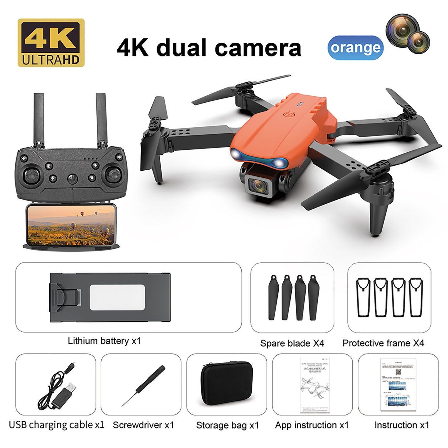 4K  HD Dual Camera 1080P Obstacle Avoidance  Drones