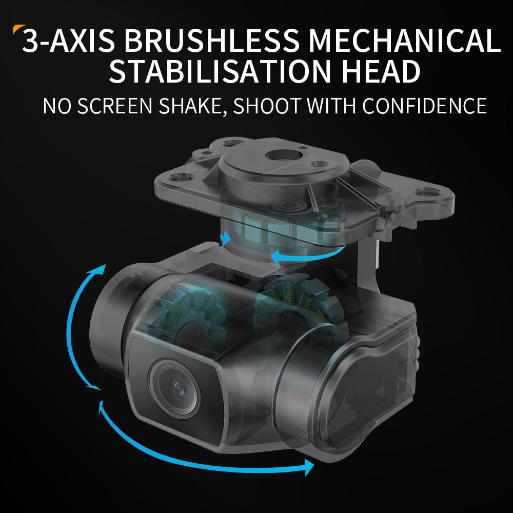 FPV EIS 4K Camera, 3-Axis Gimbal 5G Brushless GPS Obstacle Avoidance BEAST 3E