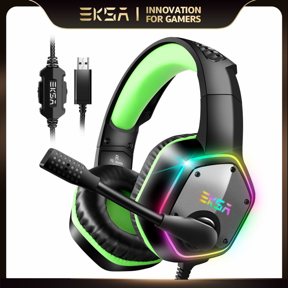 Gaming Headphones, Surround RGB, Noise Cancelling Mic