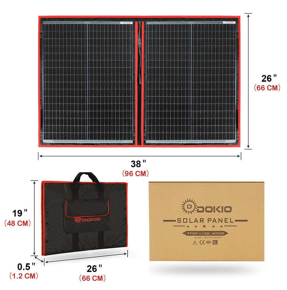 Solar Panel 18V 80W, 160W, 100W, 200W Portable Foldable 12V Controller Solar Panel