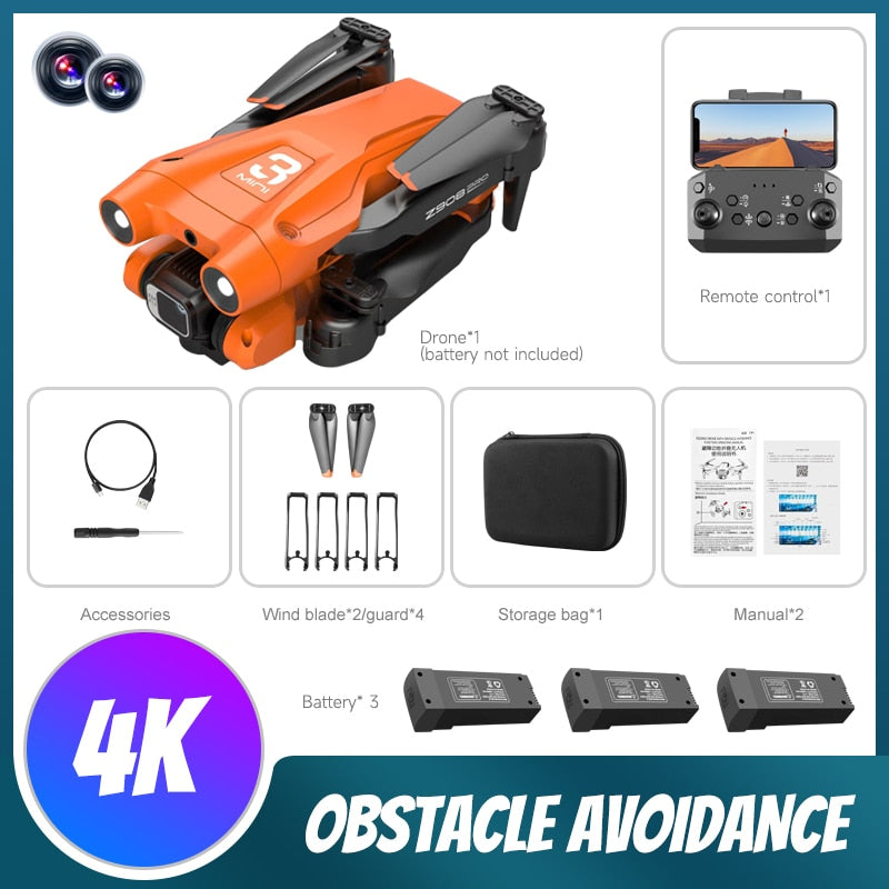 Obstacle Avoidance, 4k HD Camera Remote Control Drone
