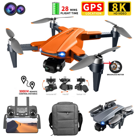 GPS 5G 8K Camera HD Obstacle Avoidance 3-Axis Gimbal, Distance 3KM