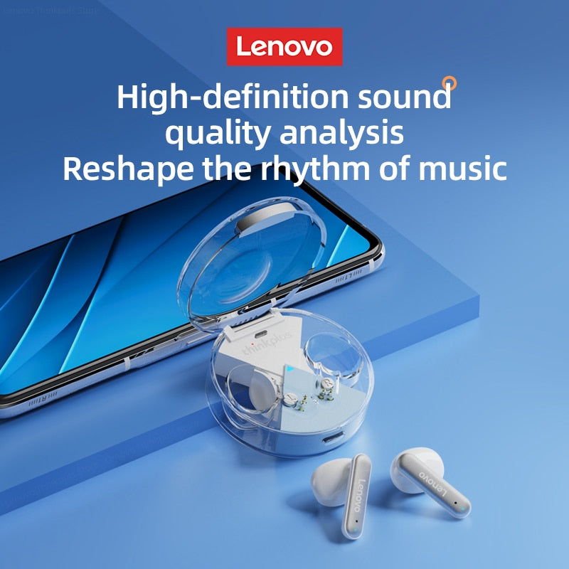 Lenovo LP10 TWS Wireless Earphone, Bluetooth 5.2, Dual Stereo, Noise Reduction, Bass Touch Control, Long Standby Headset