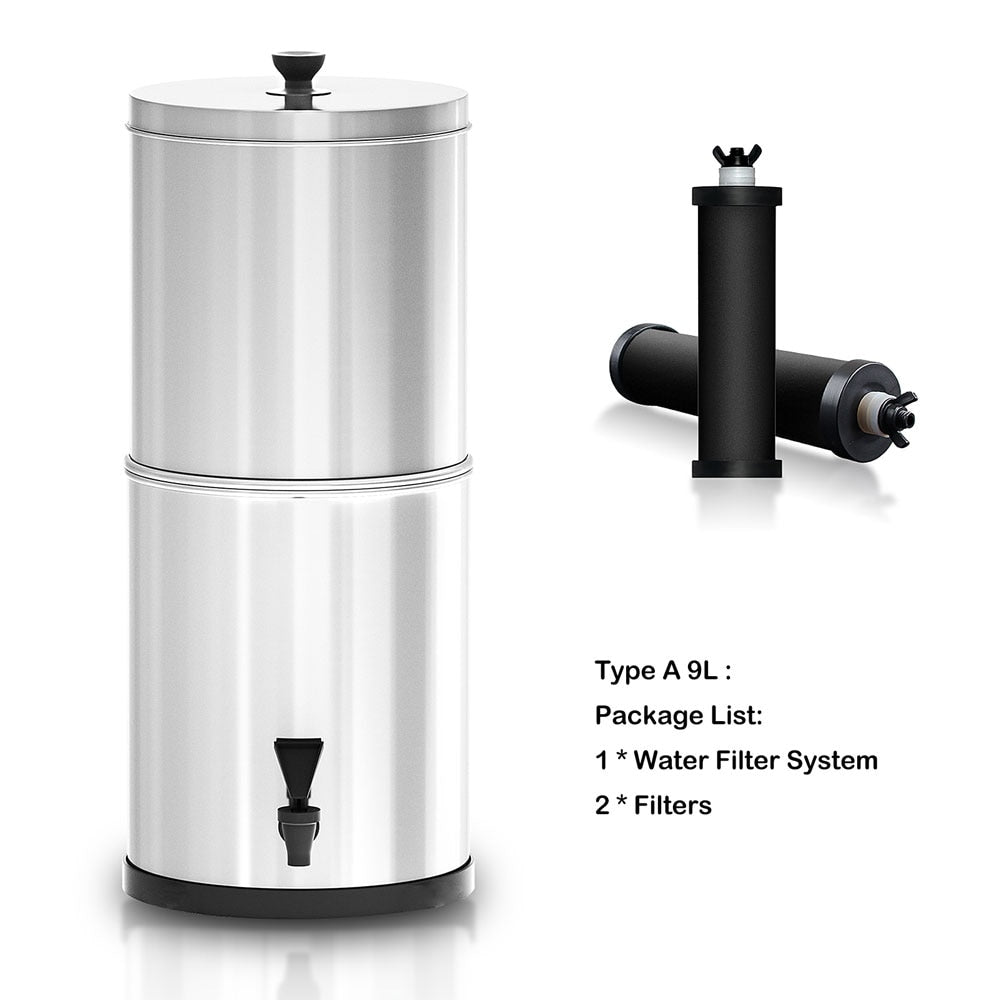 Gravity Water Filter System for Home, Camping, Emergency Preparedness