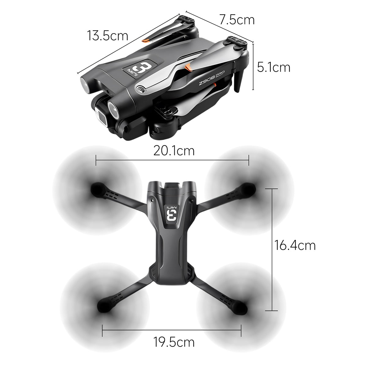 Pro 2.4G WIFI mini drone 4k Obstacle Avoidance