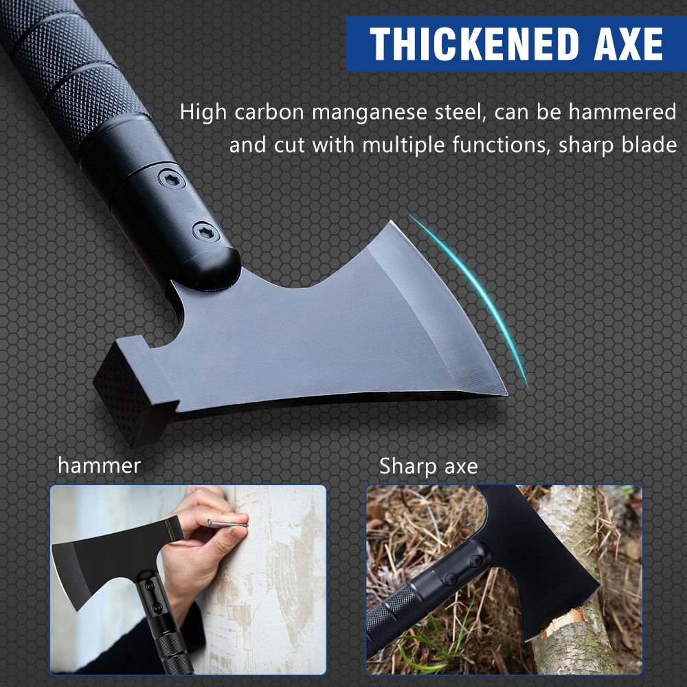 Tactical Axe Multi Survival Tool, High Carbon Steel Tomahawk